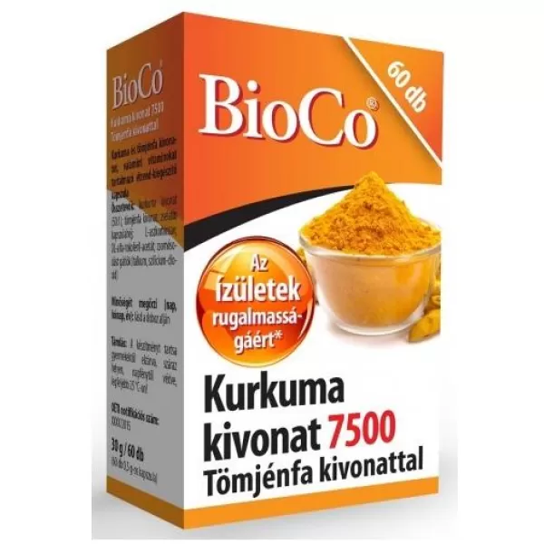 BioCo Kurkuma kivonat 7500 tömjénfa kivonattal kapszula 60 db