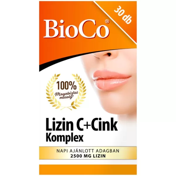 Bioco lizin c+cink komplex tabletta 30 db