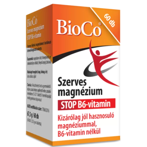 BioCo Szerves magnézium stop b6-vitamin tabletta 60 db