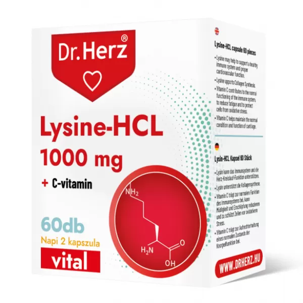 Dr.herz lysine-hcl+c-vitamin kapszula 60 db