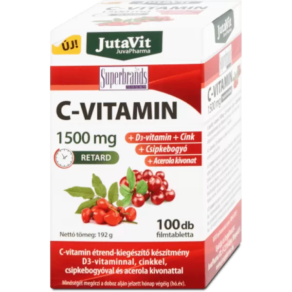 Jutavit C-vitamin 1500 mg+d3+cink+csipkebogyó+acerola kivona 100 db