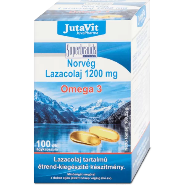 Jutavit Norvég lazacolaj omega3 kapszula 100 db