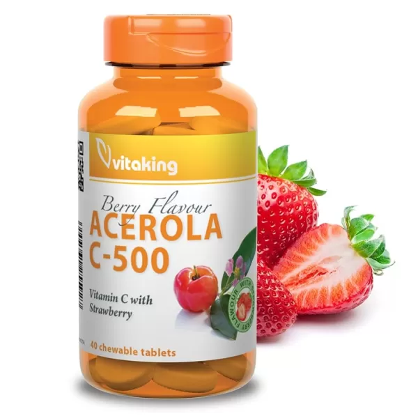 Vitaking Acerola c-vitamin rágótabletta 500mg 40 db