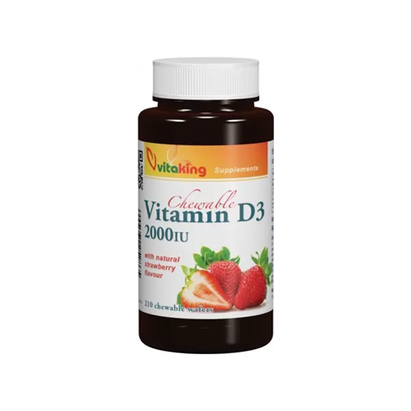 Vitaking D3 vitamin 2000ne epres rágótabletta 210 db