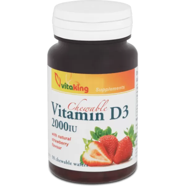 Vitaking D3 vitamin 2000ne epres rágótabletta 90 db