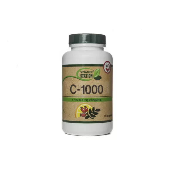 Vitamin Station C-vitamin csipkebogyóval 120 db