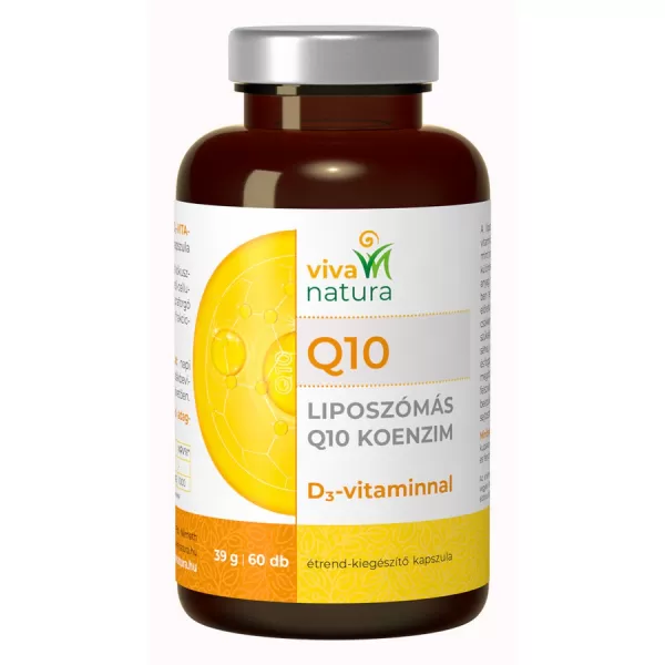 Viva natura liposzómás q10 koenzim d3 vitaminnal étrend kiegészítő kapszula 60 db