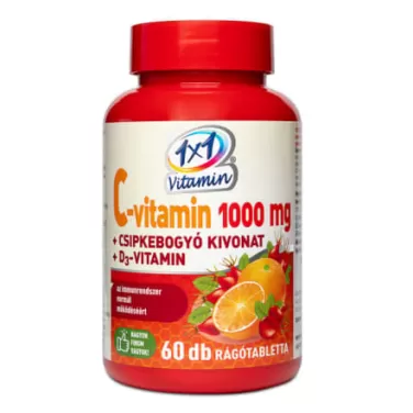 Vitamin c vitamin 1000 mg+d3 csipkebogyó rágótabl. narancs 60 db