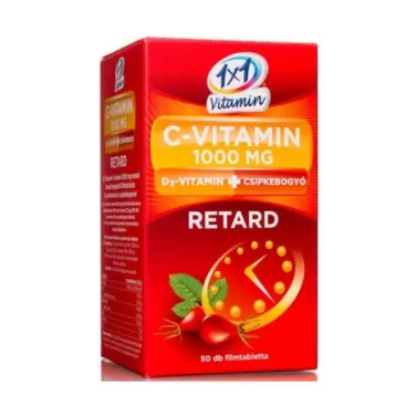 Vitamin c vitamin 1000 mg retard d3+csipkebogyó 50 db