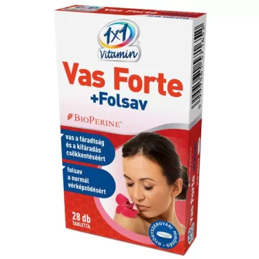 Vitamin vas forte+c+folsav étrend-kiegészítő ftbl bioper 28 db