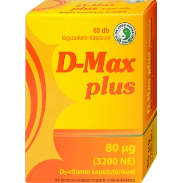 D-max plus d3-vitamin 3200ne kapszula 60 db