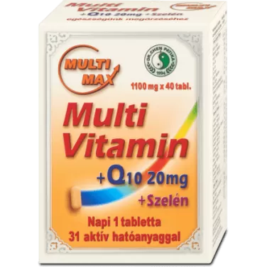 Multimax vitamin+q10+szelén tabletta 40 db