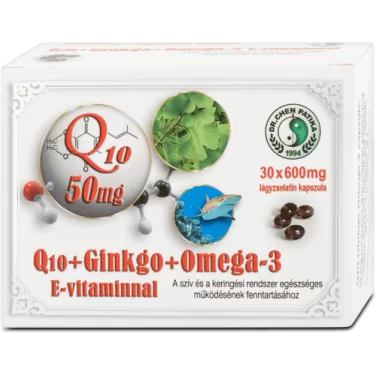 Q10+ginkgo+omega3 kapszula 30 db
