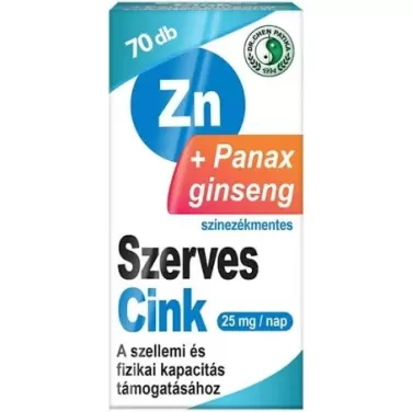 szerves cink+ginseng kapszula 70 db