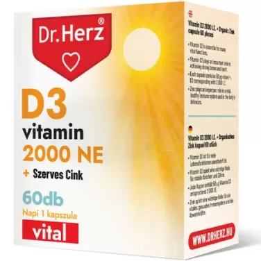 d3-vitamin 2000NE+szerves cink kapszula 60 db
