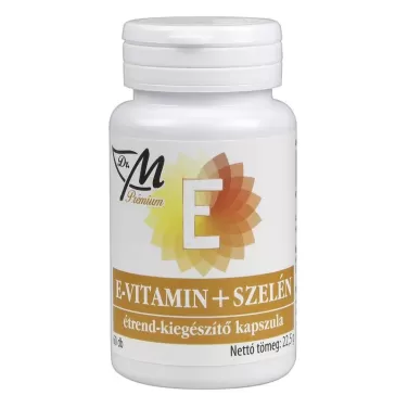 Prémium e-vitamin + szelén étrend-kiegészítő kapszula 600 db