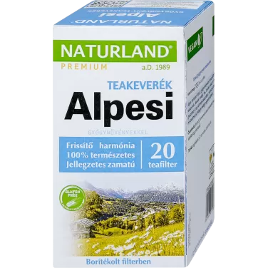 alpesi gyógynövény teakeverék filteres 20x1g 20 g